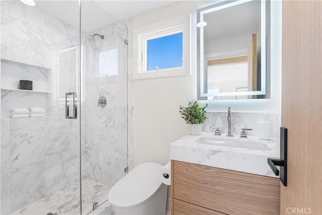 105A Surfside Ave, Surfside, CA 90743 - full bath with a marble finish shower and vanity