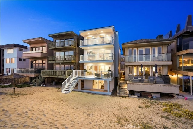 105A Surfside Ave, Surfside, CA 90743 - back of house featuring stairway