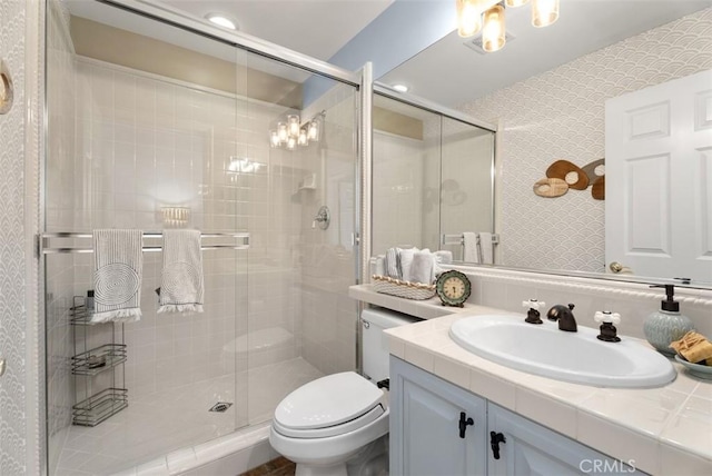 9 Healdsbury, Irvine, CA 92602 - full bathroom featuring recessed lighting, vanity, a shower stall, and toilet