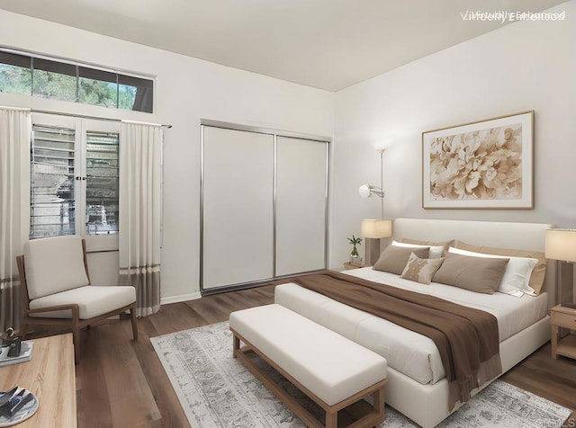 3602 Hidden Ridge Rd, Jamul, CA 91935 - bedroom with wood finished floors and a closet