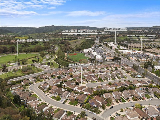 28166 Camellia Ct, Laguna Niguel, CA 92677 - bird's eye view with a mountain view and a residential view