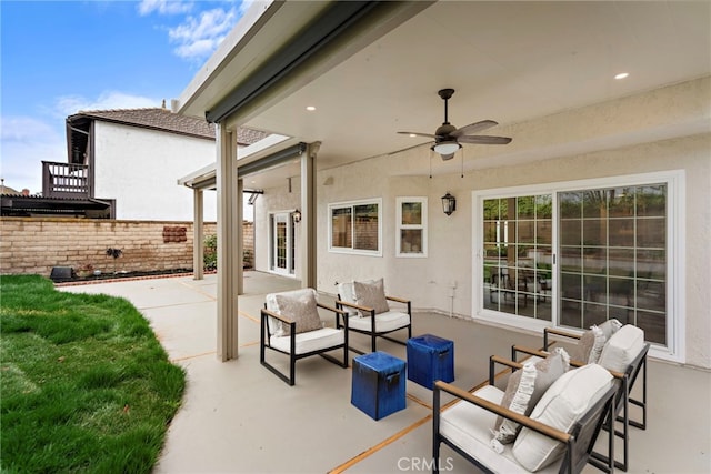 28166 Camellia Ct, Laguna Niguel, CA 92677 - view of patio featuring ceiling fan