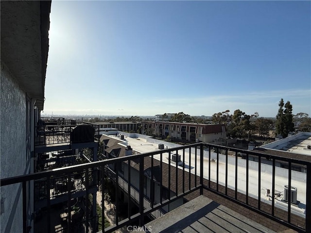 balcony with cooling unit