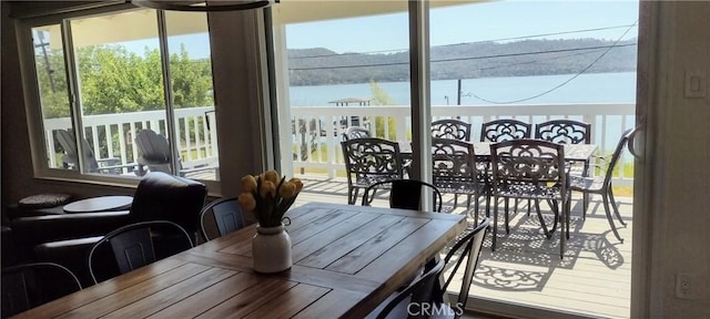 view of dining area