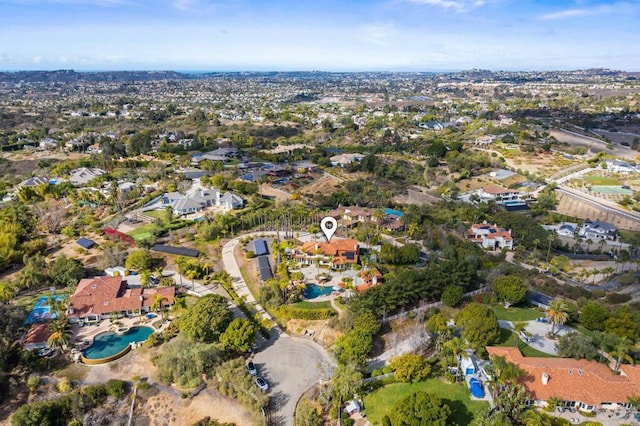 drone / aerial view featuring a residential view