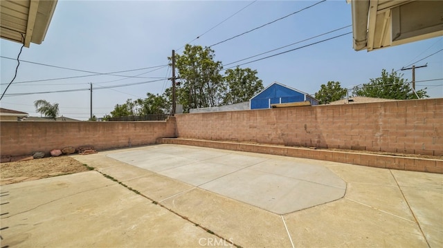 view of patio with a fenced backyard