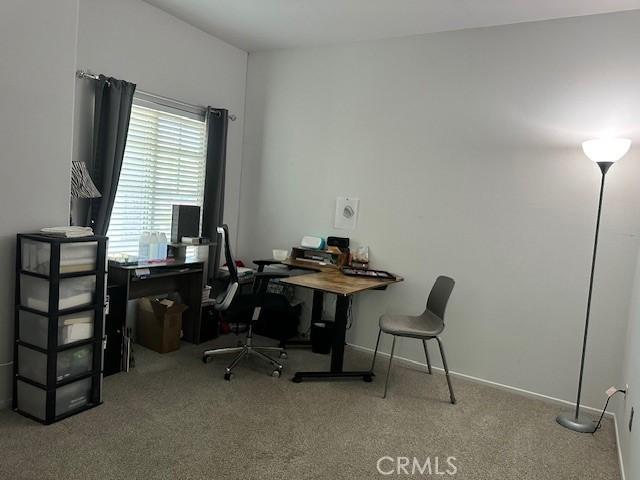 1380 Riverstone Ct, Hemet, CA 92545 - home office with baseboards and carpet