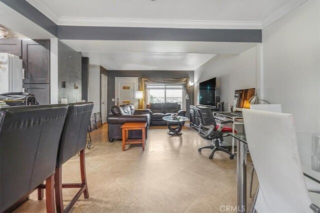 17274 Nisson Rd Unit A, Tustin, CA 92780 - office featuring ornamental molding and light tile patterned flooring