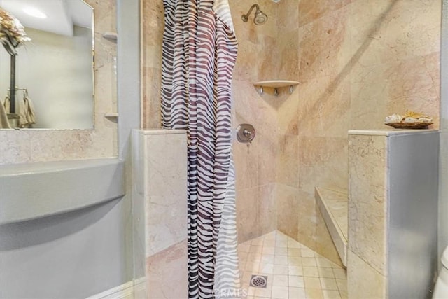 17274 Nisson Rd Unit A, Tustin, CA 92780 - full bathroom with a tile shower and toilet