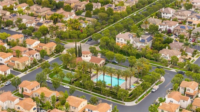 aerial view featuring a residential view