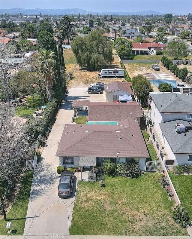 drone / aerial view featuring a residential view