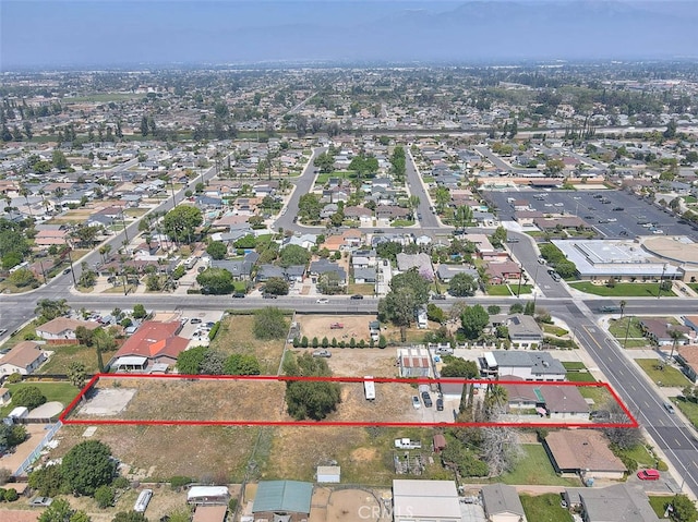 aerial view with a residential view