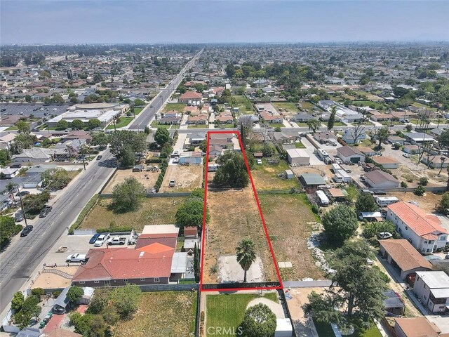 bird's eye view with a residential view