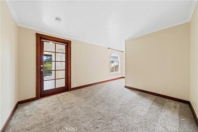 2177 W Silver Tree Rd, Claremont, CA 91711 - carpeted spare room with baseboards, crown molding, and a smoke detector