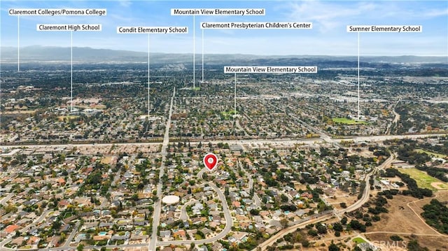 2177 W Silver Tree Rd, Claremont, CA 91711 - aerial view of a mountainous background