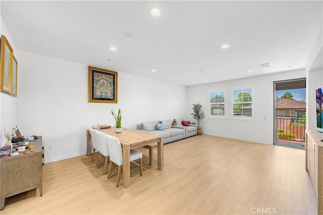 207 Colby Cir, Claremont, CA 91711 - living area featuring baseboards, recessed lighting, visible vents, and light wood-style flooring