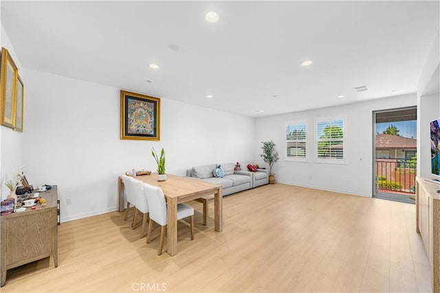 207 Colby Cir, Claremont, CA 91711 - dining space featuring light wood-style flooring and recessed lighting