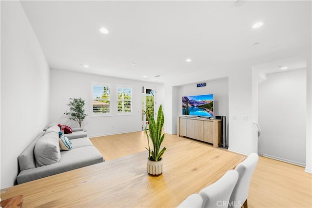 207 Colby Cir, Claremont, CA 91711 - dining room with baseboards, recessed lighting, and light wood finished floors
