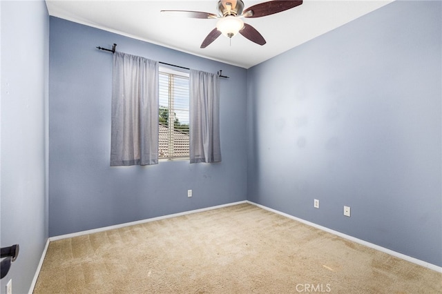 27674 Blue Topaz Dr, Menifee, CA 92585 - carpeted spare room with baseboards and ceiling fan