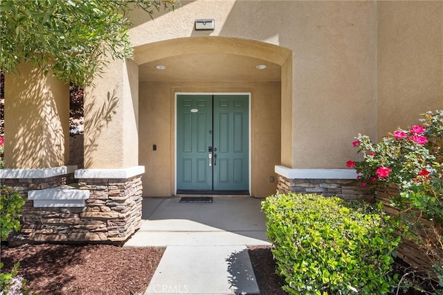 27674 Blue Topaz Dr, Menifee, CA 92585 - property entrance featuring stucco siding