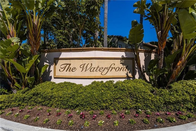 view of community sign