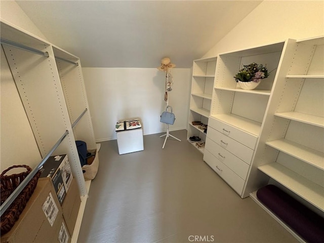 1007 S Catalina Ave Unit 212, Redondo Beach, CA 90277 - walk in closet featuring lofted ceiling
