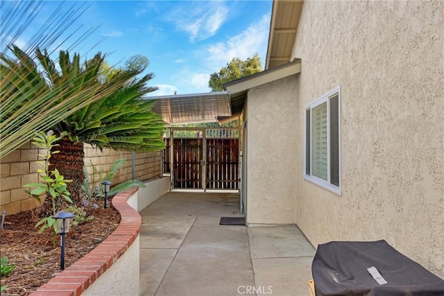exterior space with fence
