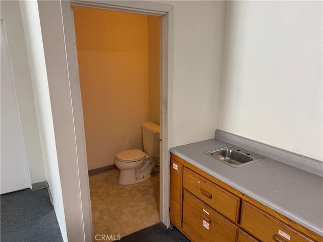 bathroom with a sink and toilet