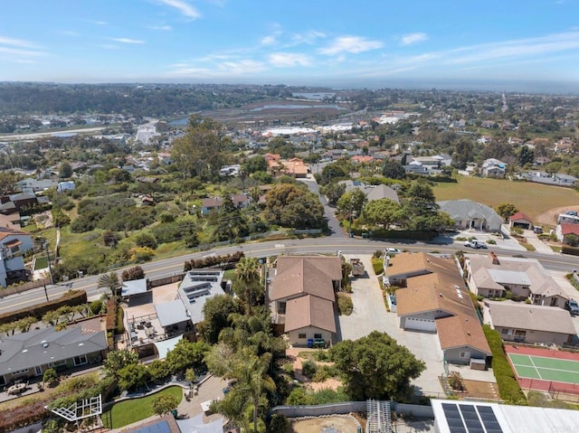 aerial view of residential area