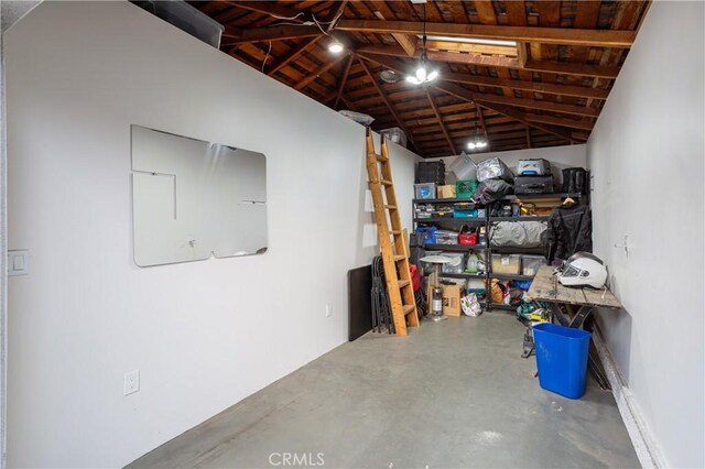 view of storage room
