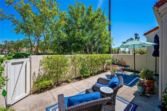 view of patio / terrace with a fenced backyard