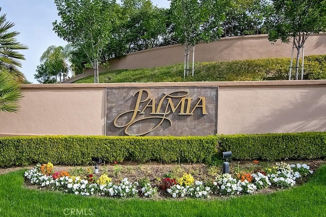 view of community sign