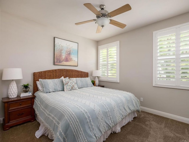 7076 Heron Cir, Carlsbad, CA 92011 - carpeted bedroom featuring baseboards and ceiling fan