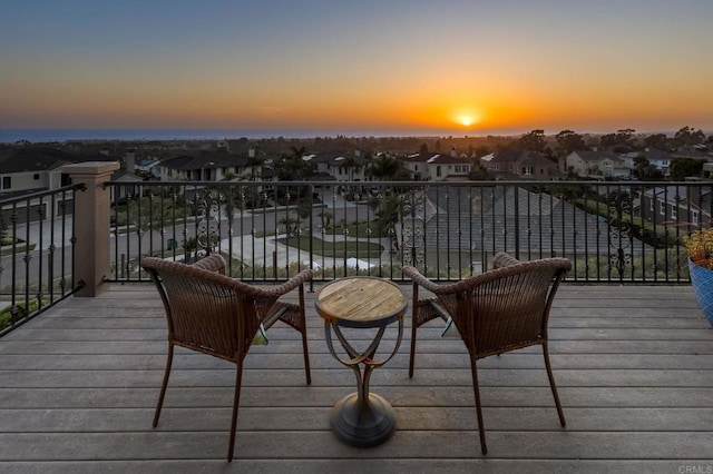 7076 Heron Cir, Carlsbad, CA 92011 - deck at dusk with a residential view