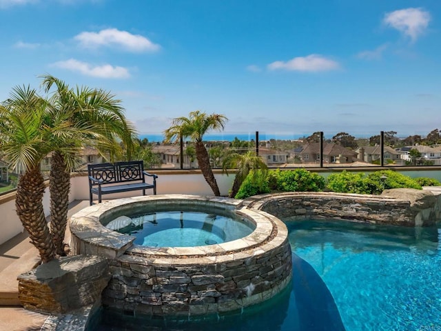 7076 Heron Cir, Carlsbad, CA 92011 - view of swimming pool with a pool with connected hot tub