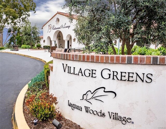 view of community sign