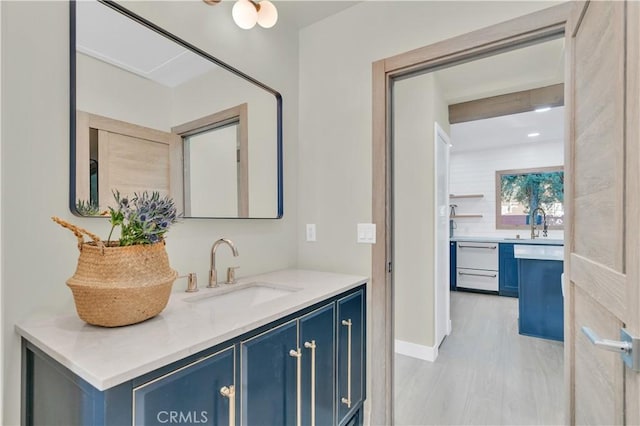 13301332 N Lincoln St, Burbank, CA 91506 - bathroom featuring wood finished floors and vanity