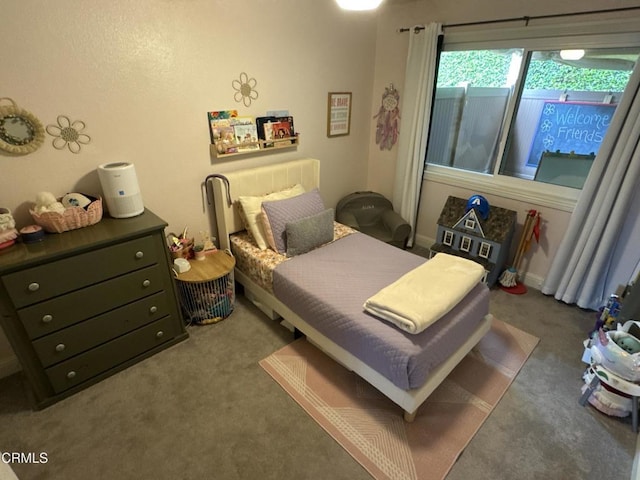 view of carpeted bedroom