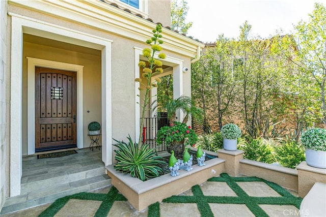 20512 W Esmeralda Ln, Porter Ranch, CA 91311 - entrance to property with stucco siding and a porch