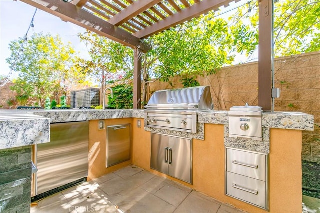 20512 W Esmeralda Ln, Porter Ranch, CA 91311 - view of patio / terrace featuring a pergola