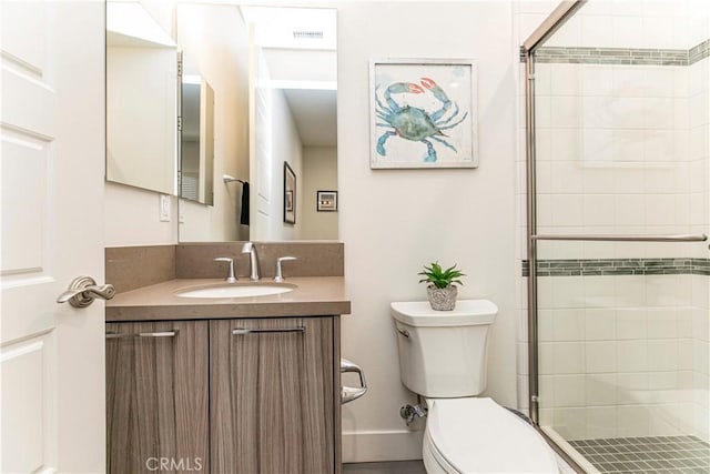 20512 W Esmeralda Ln, Porter Ranch, CA 91311 - full bathroom with toilet, a stall shower, and vanity