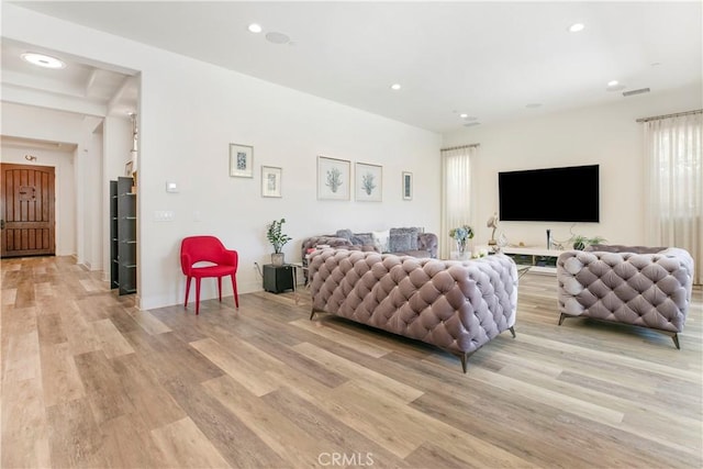 20512 W Esmeralda Ln, Porter Ranch, CA 91311 - living area with light wood-type flooring and recessed lighting