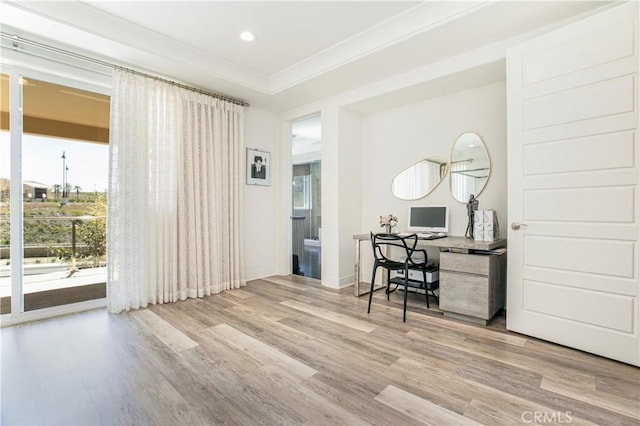 20512 W Esmeralda Ln, Porter Ranch, CA 91311 - office space with plenty of natural light, wood finished floors, and recessed lighting