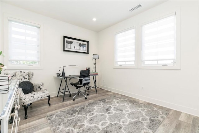 20512 W Esmeralda Ln, Porter Ranch, CA 91311 - home office featuring wood finished floors and baseboards