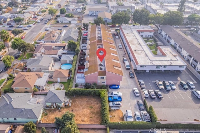 aerial view with a residential view