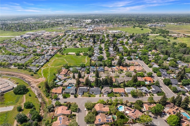 aerial view with a residential view