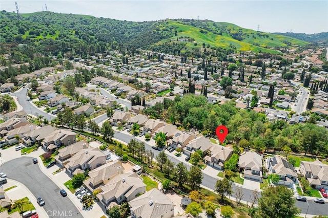 2811 Westbourne Pl, Rowland Heights, CA 91748 - bird's eye view with a mountain view and a residential view