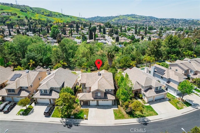 2811 Westbourne Pl, Rowland Heights, CA 91748 - birds eye view of property with a mountain view and a residential view