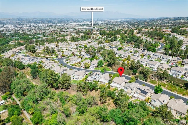 2811 Westbourne Pl, Rowland Heights, CA 91748 - bird's eye view with a mountain view and a residential view