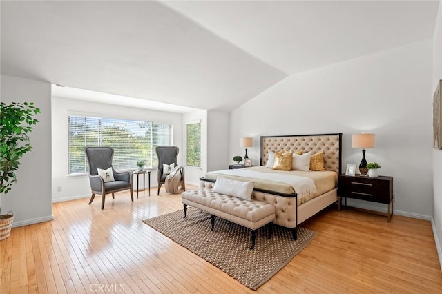 2811 Westbourne Pl, Rowland Heights, CA 91748 - bedroom with vaulted ceiling, baseboards, and light wood-style floors